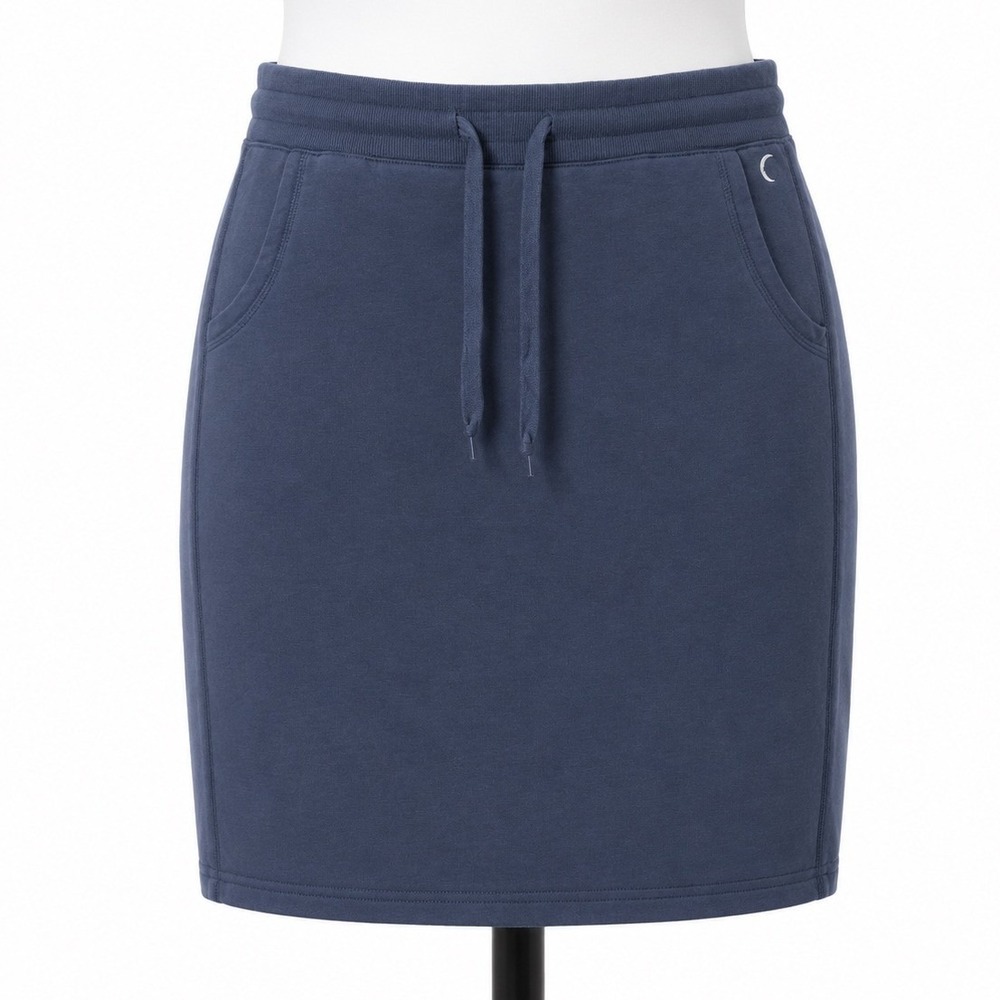 ZYIA Active Sweat Skirt Blue Athleisure Drawstring Womens XL Lounge Casual